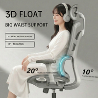 Chaise de bureau ergonomique MEETCO, entièrement en tissu maillé, inclinable, avec appui-tête réglable et fonction pivotante, chaise de bureau moderne la moins chère
