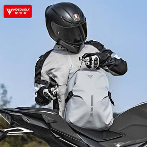 Sac à dos réfléchissant imperméable pour motocycliste, cycliste, usage décontracté, sac à casque, doublure en nylon, fermeture éclair, sac à dos de moto - Product Image 3