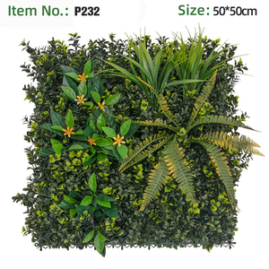 Panneaux de haie murale en herbe artificielle verte 50x50cm, vente en gros d'usine, pour aménagement paysager et terrasses, projets commerciaux sur mesure - Product Image 5