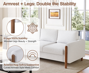 3-Seater Modern Corner <b>Sofa</b> Square Armrest Solid Wood Legs Memory <b>Foam</b> Teddy Velvet Fabric High Weight Capacity - Product Image 4