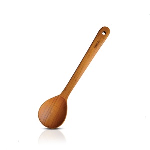 Godiva Wooden Soup Spoon Size S is a food <b>utensil</b> with an elegant design for a natural and comfortable dining experience. - Product Image 1