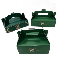 Boîte cadeau haut de gamme en carton doré, emballage de luxe, boîte en carton artistique, papier alimentaire, pour gâteaux et desserts, avec poignée