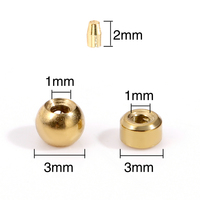 Perle d'extrémité à sertir en acier inoxydable bouchon de positionnement entretoise perle de localisation pour la fabrication de bijoux Bracelet à bricoler soi-même fermoir Clip d'extrémité