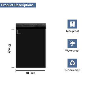 Poly Mailers 10x13 Self Sealing Shipping <b>Bags</b> Black E Commerce Mailing Envelopes - Product Image 2