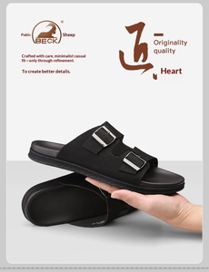 Sandales de plage Gongyang pour hommes, été 2026, respirantes, antidérapantes, avec semelle en caoutchouc et doublure en cuir de porc - Product Image 6