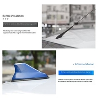 Antenne de toit de voiture universelle Luoqing 16CM en fibre de carbone, type aileron de requin, amplificateur de signal pour radio AM/FM