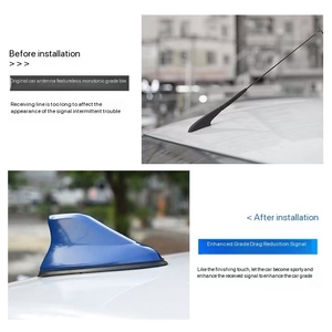 <span class=keywords><strong>Antenne</strong></span> de toit de voiture universelle Luoqing 16CM en fibre de carbone, type aileron de requin, <span class=keywords><strong>amplificateur</strong></span> de signal <span class=keywords><strong>pour</strong></span> radio AM/FM - Product Image 4