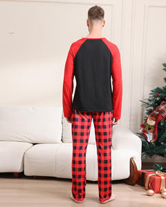 Nouveaux Ensembles de <span class=keywords><strong>Pyjama</strong></span> de Noël à Manches Longues avec Imprimé Père Noël, Tenues de Nuit à Carreaux Rouges pour Femme, Vêtements d'Intérieur Idéals pour l'Été et l'Automne - Product Image 4