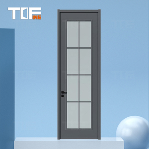 Waterproof Factory Price PVC Coating Film Black Wood Plastic Composite Office House Villa Rooms Interior Hollow Slap WPC <strong>Doors</strong> - Product Image 5