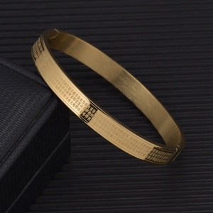 316Lสแตนเลส18K Gold Great Compassionพระคัมภีร์ตัวอักษรศรัทธาอวยพรพุทธสร้อยข้อมือBuckle - Product Image 6