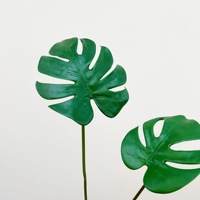Feuille de Monstera artificielle de style nordique, feuille verte décorative de haute qualité pour salon, bureau, arrangements floraux
