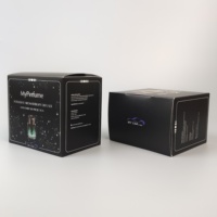 Boîte cadeau en papier noir mat de luxe avec logo personnalisé, boîte d'emballage pour diffuseur d'aromathérapie intelligent, boîte pour parfum de voiture, appareil électronique
