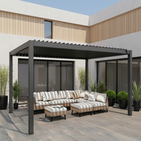 WishOutdoor Gewerblicher Aluminium-Pulverbeschichteter Pavillon mit Insektenschutz und Windschutz für Nordamerikanische Restaurants