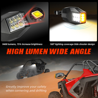 Espejo Retrovisor LED para UTV con Interruptor para Polaris, el Mejor Espejo Retrovisor para Vehículos Todoterreno RZR SXS Can-am X3 Commander