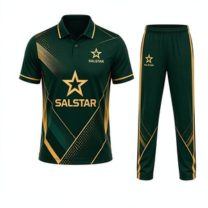 Uniformes de críquet transpirables de alta calidad 100% poliéster / Kits de críquet / Uniformes de diseño para equipos de críquet a precio económico - Product Image 1