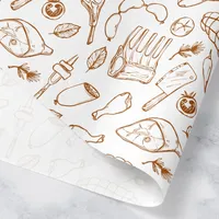 Feuilles de papier kraft imprimées, résistantes à la graisse, adaptées aux aliments, jetables, écologiques, pour emballer les sandwichs, les gâteaux, les hamburgers, les plats à emporter