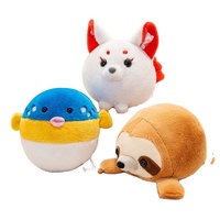 Boneka Plush Lucu Kartun Sloth Hewan Bola Lompat Gantungan Ransel Hadiah Ulang Tahun Boneka Genggam Poliester Kapas PP 0-24