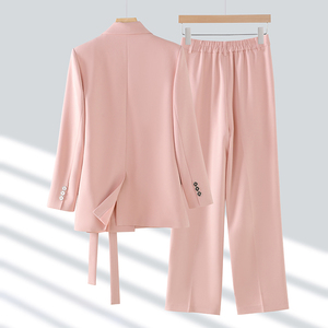 <span class=keywords><strong>Blazer</strong></span> da <span class=keywords><strong>Donna</strong></span> Formale per Tutti i Giorni OEM di Grande Successo <span class=keywords><strong>con</strong></span> <span class=keywords><strong>Cintura</strong></span> e Tasche Frontali, Soprabito Casual Taglie Forti per Signore - Product Image 5