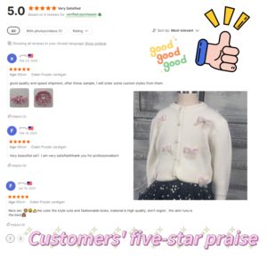 Set 2 Pezzi per <span class=keywords><strong>Bambina</strong></span> Primavera Autunno con Cardigan a Maglia con Fiocco in Stile Dolce e Gonna Tutù Soffice in Tulle - Product Image 5