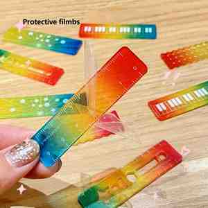 ไม้บรรทัดพลาสติกแบบตรงสีตามสั่ง พิมพ์โลโก้เพื่อการส่งเสริมการขาย สำหรับโรงเรียน - Product Image 3