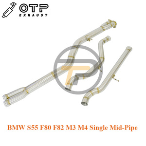 Tuyau d'échappement OTP pour <span class=keywords><strong>BM</strong></span> S55 F80 F82 M3 M4 Tur bo simple Midpipe haute <span class=keywords><strong>Performance</strong></span> SUS304 en acier inoxydable - Product Image 3