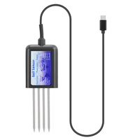 Capteur de sol intégré 7 en 1 EC pH NPK Humidité Température RS485 4-20mA 0-5V 0-10V Sortie USB Type C pour l'agriculture intelligente