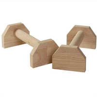 Barres parallèles portables en bois Runye RYFWC, personnalisables avec logo, pour exercices à domicile et rééducation, écologiques, polies et naturelles