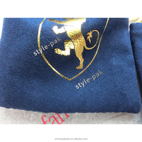 Pochette en velours bleu avec cordon doré de 2mm et gland Logo d'estampage à chaud doré pour bijoux montres lunettes bagues lunettes