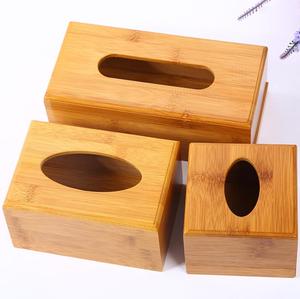 Tissue Paper Box Bamboo Bathroom Accessories Waterproof Wooden Facial Tissue Paper Box