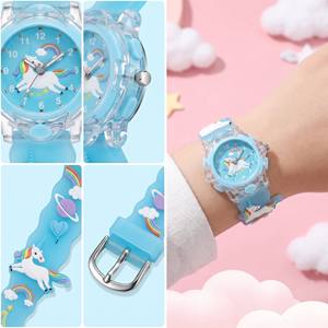 <span class=keywords><strong>Reloj</strong></span> LED Luminoso con Correa de PVC, <span class=keywords><strong>Reloj</strong></span> de Cuarzo de Moda para Niñas, para Actividades al Aire Libre - Product Image 4