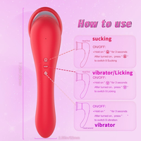 Neuartiger Starker Leckvibrator Saugnapf-Massagegerät Klitorale Stimulation Wasserdicht IPX6 Umweltfreundlich USB-Aufladbar Sexspielzeug