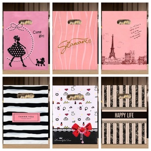 Sacs en plastique en gros avec poignée découpée, sacs de marchandises, lot de 100 pour la vente au détail, les cadeaux et les salons - Product Image 5