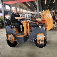 Compacteur de Route à Cylindre Simple ou Double, 1T, 1,5T, 2T, 3T, Auto-Propulsé, Vibrant, Type Marche Arrière