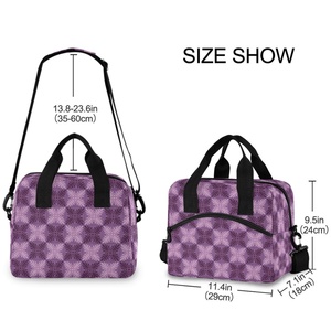 Sac isotherme portable Aloha Collection imprimé Ulu violet hawaïen pour pique-nique et voyage, sac à déjeuner personnalisé pour femmes et adultes - Product Image 3