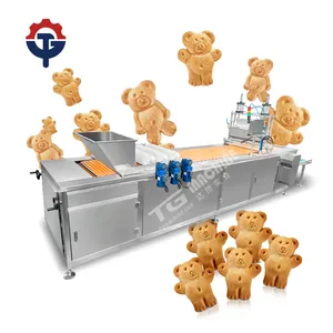 Garis manufaktur presisi tinggi Beruang biskuit, pusat solusi pengisian injeksi, peralatan biskuit berongga