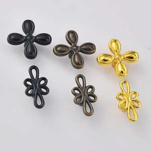 Zinc Alloy Four Leaf Clover Cabinet Handle Novelty Shape Durable Furniture <b>Knob</b> Scandinavian Style Single Hole Drawer Wardrobe - Product Image 1