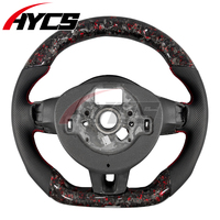 Hochwertiges Maßgefertigtes Sport-Lenkrad aus Geschmiedetem Kohlefaser mit LED-RPM-Anzeige für Volkswagen VW Golf 6 GTI R MK6 Polo 6R 2008-2013