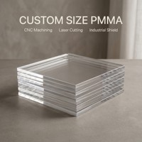 Plaque en acrylique transparente sur mesure PMMA, usinage CNC, découpe laser, panneau transparent multi-épaisseurs pour cloisonnement industriel