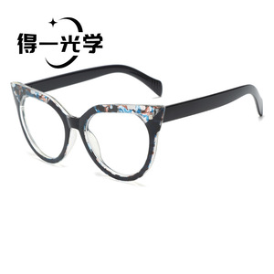 กรอบแว่นตาแบบ Cat Eye เลนส์ PC ป้องกันแสงสีฟ้า สำหรับทุกเพศ แบบเต็มกรอบ - Product Image 1