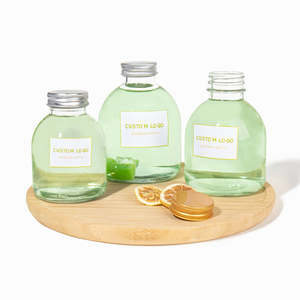 <span class=keywords><strong>Bouteille</strong></span> en verre vide pour eau, lait, jus, boissons, avec bouchon à vis, logo personnalisé du fabricant, transparente, 250 ml, 350 ml, 500 ml - Product Image 3