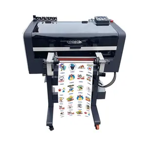 एची यूवी डीटीएफ प्रिंटर ग्लॉसी डीटीएफ रोल प्रिंटर यूवी यूवी डीटीएफ लेबल प्रिंटर मशीन