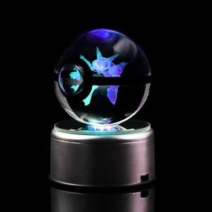 Alakazam K9 3 डी लेजर उत्कीर्ण क्रिस्टल ग्लास पोकबॉल 3 डी लेजर कट क्राफ्ट - Product Image 5