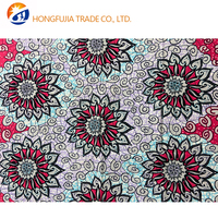 Kain Katun Murni Tenun Afrika Batik Merah Biru Motif Bunga Mandala Ankara Calico Polos Pakaian Gaya Nasional Anak Laki-laki Grosir