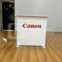 Facile à installer, présentoir lumineux SEG, comptoir lumineux portable, table de promotion, comptoir pour la publicité, événements, salons professionnels