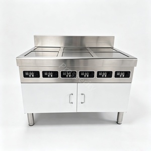 Cuisinière à induction professionnelle 6 foyers, type armoire en acier inoxydable, pour cuisine de restauration - Product Image 3