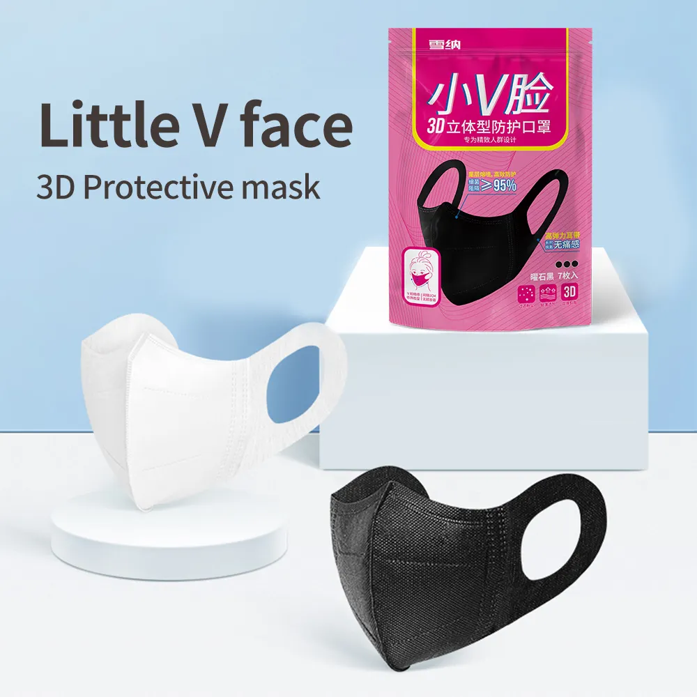 3 Layer Black Disposable Cover Custom Cycle Dust Facemask Fashion For Earloop 3D Face Masks