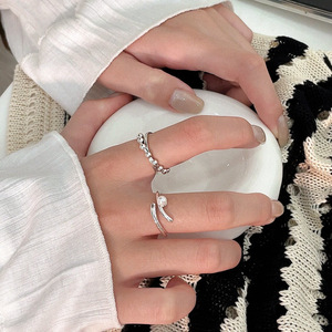 S925 Sterling <b>Silver</b> Pearl <b>Ring</b> For Women Simple Index Finger Jewelry Everyday Wear White Round Bead Design - Product Image 3