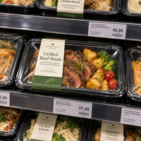 Barquette en plastique noir pour viande fraîche congelée, pour l'emballage de viande en supermarché