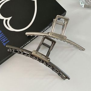 New Arrival Women's Metal Letter Claw <b>Clip</b> Thick Hair Back-of-Head <b>Clip</b> High-End Chic Niche Design Shark Handmade <b>Clip</b> Gift - Product Image 1