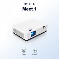 Projecteur laser BYINTEK Meet 1 K200X 3300 Ansi 3LCD 3D le plus performant pour l'éducation en plein air et la publicité, idéal pour les réunions scolaires